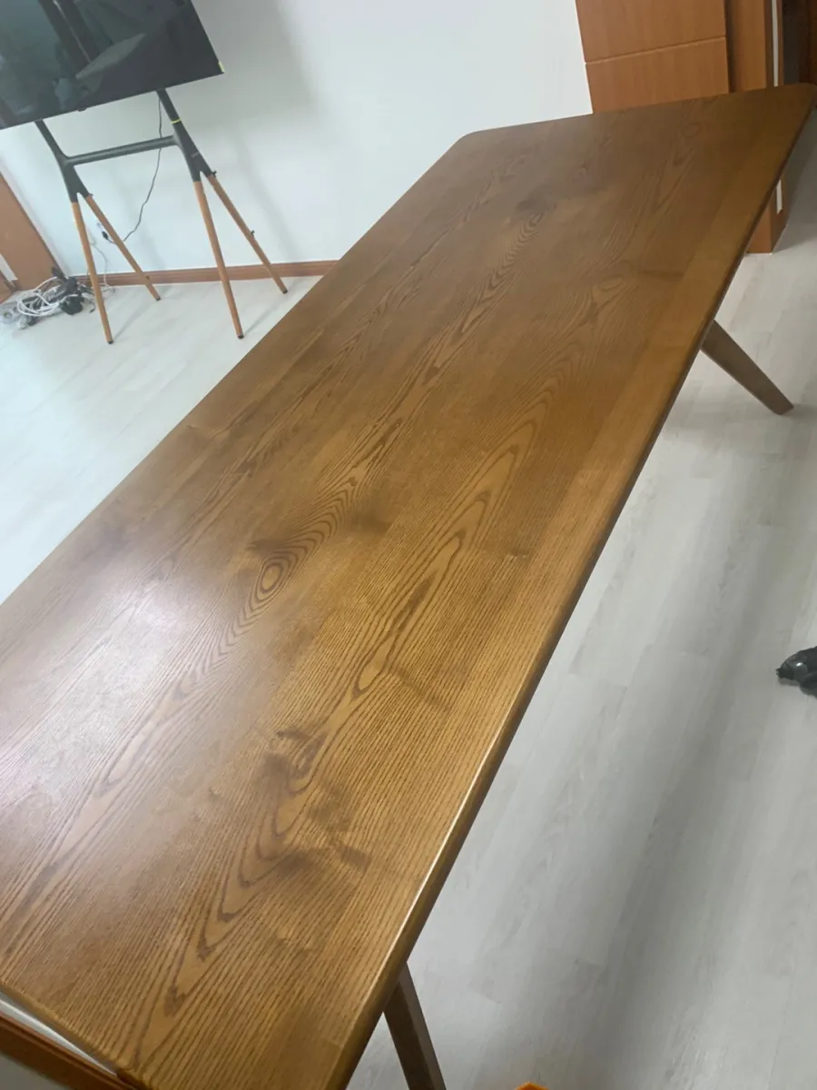 재단과 마감을 마친 후 테이블 모습